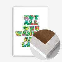 Not All Who Wander Pattern Slogan Print