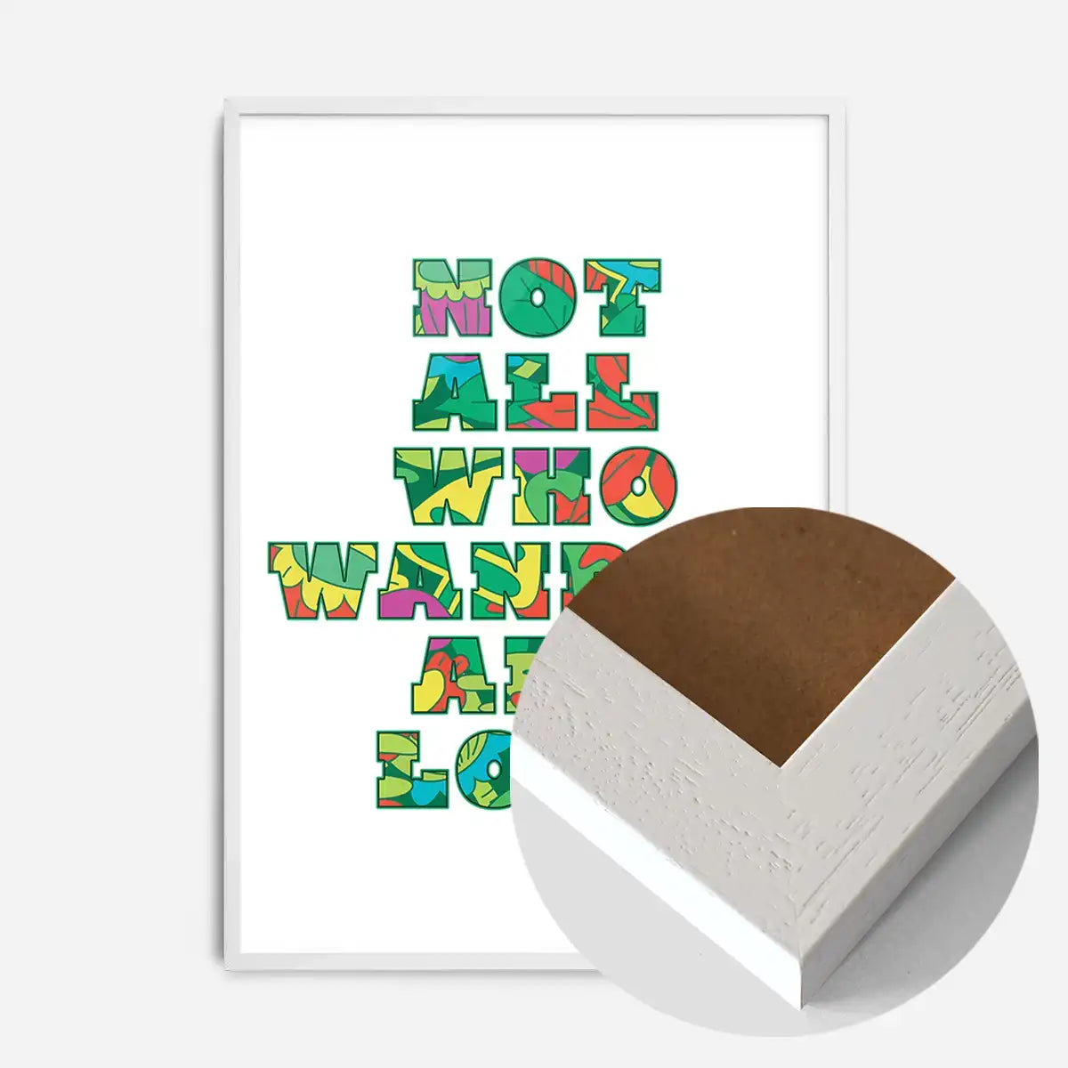 Not All Who Wander Pattern Slogan Print