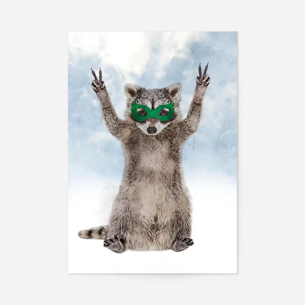 Super Raccoon Little Heroes Animal Print