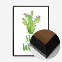 Stay Wild Cactus Watercolour Quote Print