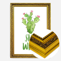 Stay Wild Cactus Watercolour Quote Print
