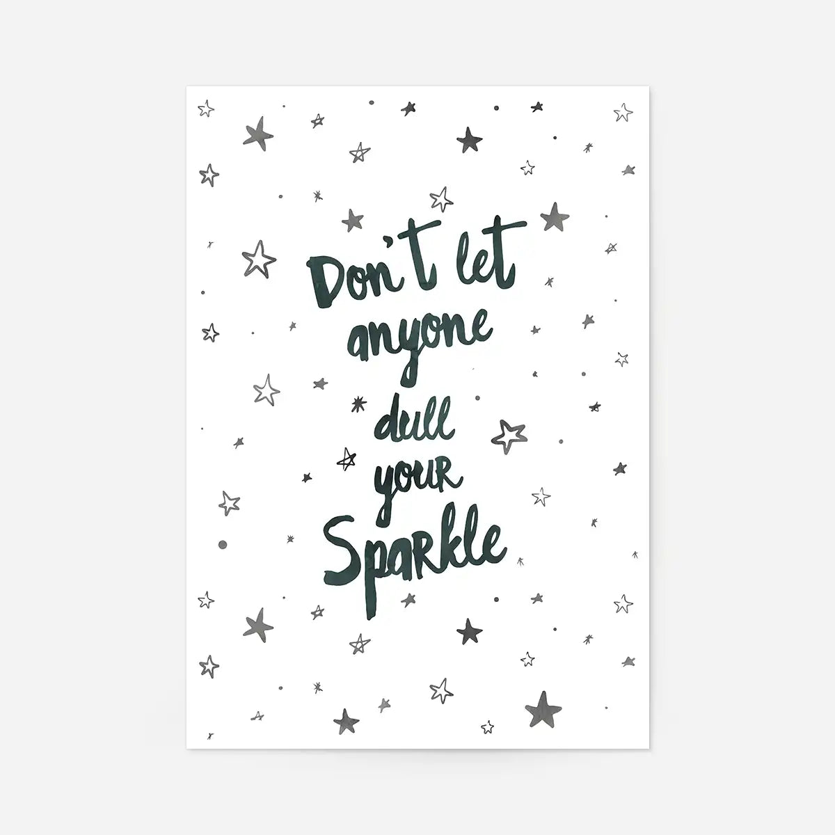 Sparkle Typography Quote Print
