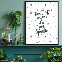 Sparkle Typography Quote Print