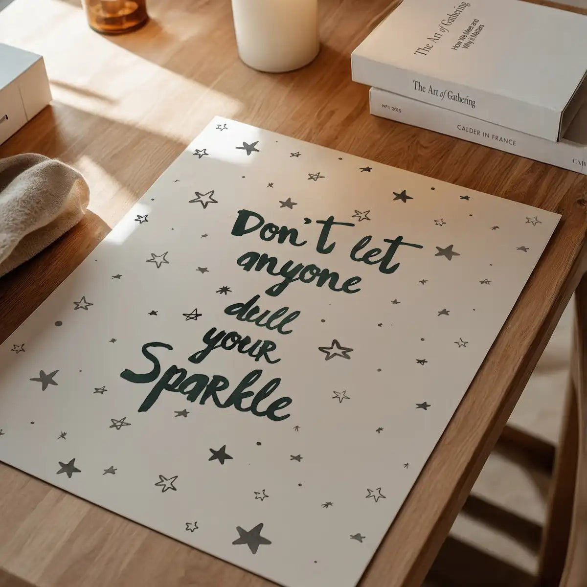 Sparkle Typography Quote Print