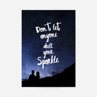 Sparkle Typography Sky Quote Print