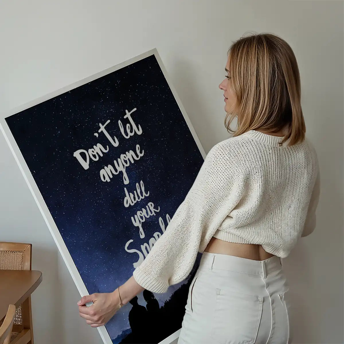 Sparkle Typography Sky Quote Print