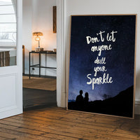 Sparkle Typography Sky Quote Print
