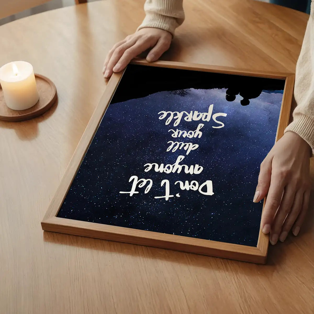 Sparkle Typography Sky Quote Print