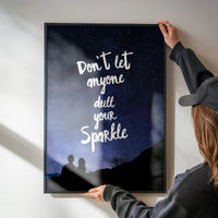 Sparkle Typography Sky Quote Print