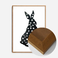 Bunny Rabbit Silhouette Polkadot Print