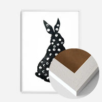 Bunny Rabbit Silhouette Polkadot Print