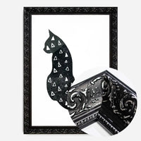 Cat Silhouette Triangles Print