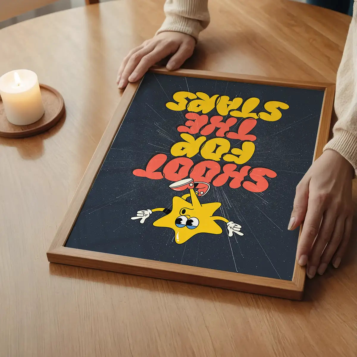 Shoot For The Stars Kids Quote Print