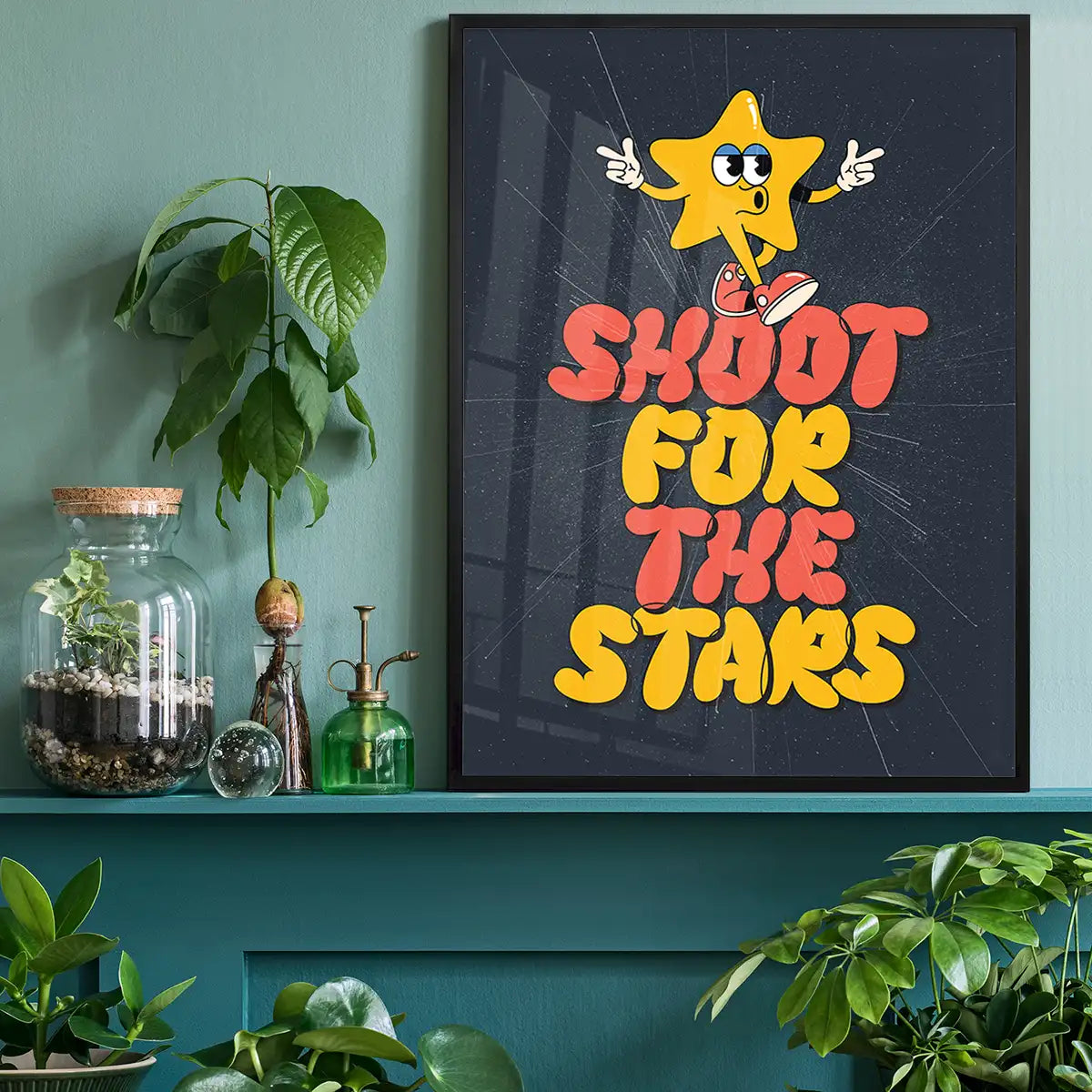 Shoot For The Stars Kids Quote Print