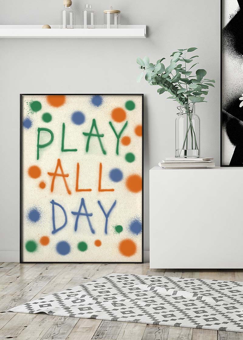 Play All Day Kids Spraypaint Print