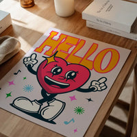Hello Heart Cartoon Kids Print