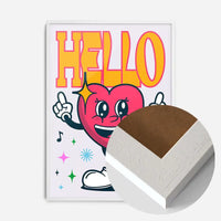 Hello Heart Cartoon Kids Print