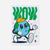 Wow Earth Cartoon Kids Print