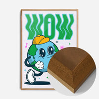 Wow Earth Cartoon Kids Print