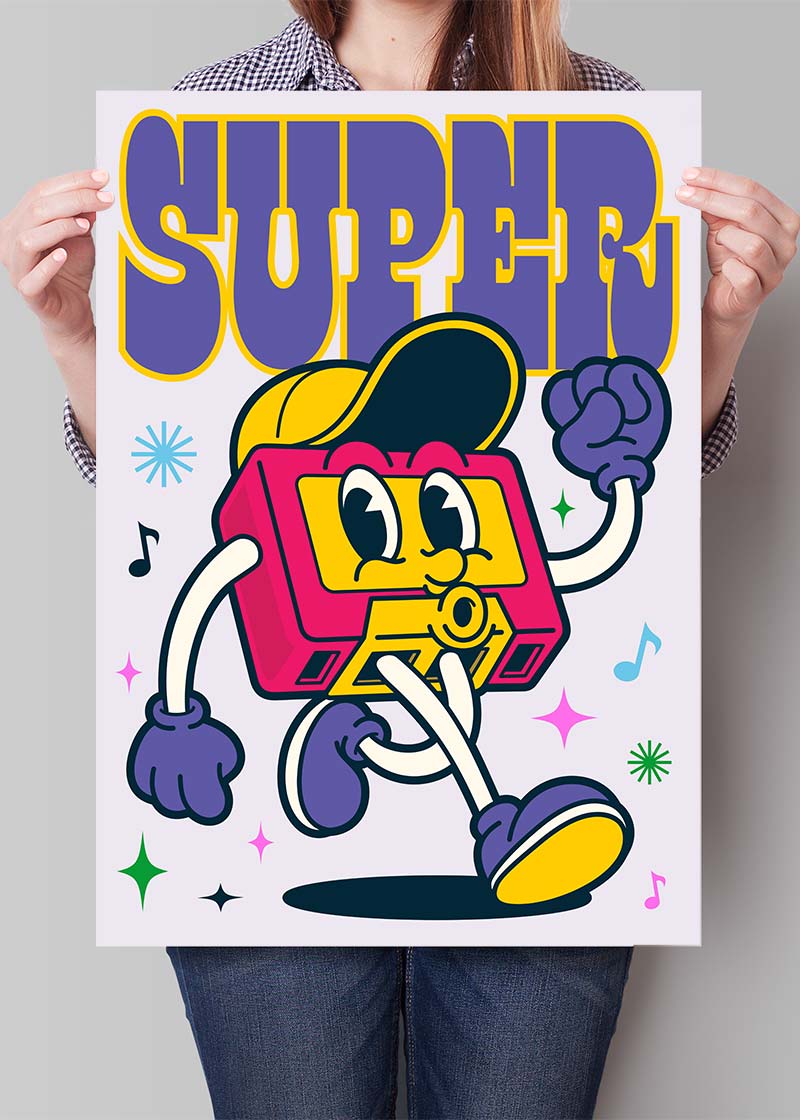 Super Cartoon Kids Print
