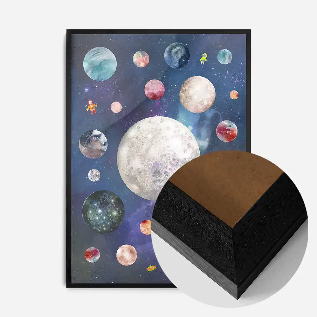 Space Watercolour Style Kids Print