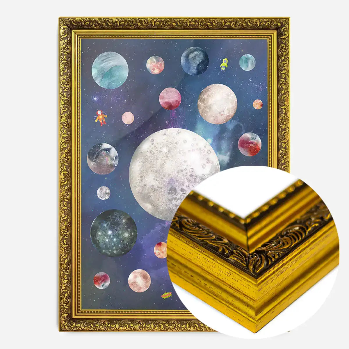 Space Watercolour Style Kids Print
