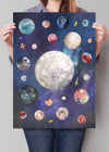 Space Watercolour Style Kids Print