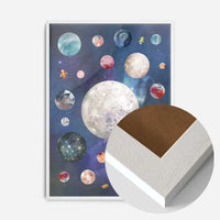 Space Watercolour Style Kids Print