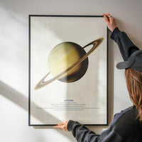 Saturn Educational Kids Planet Poster