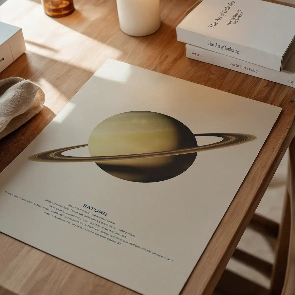 Saturn Educational Kids Planet Poster