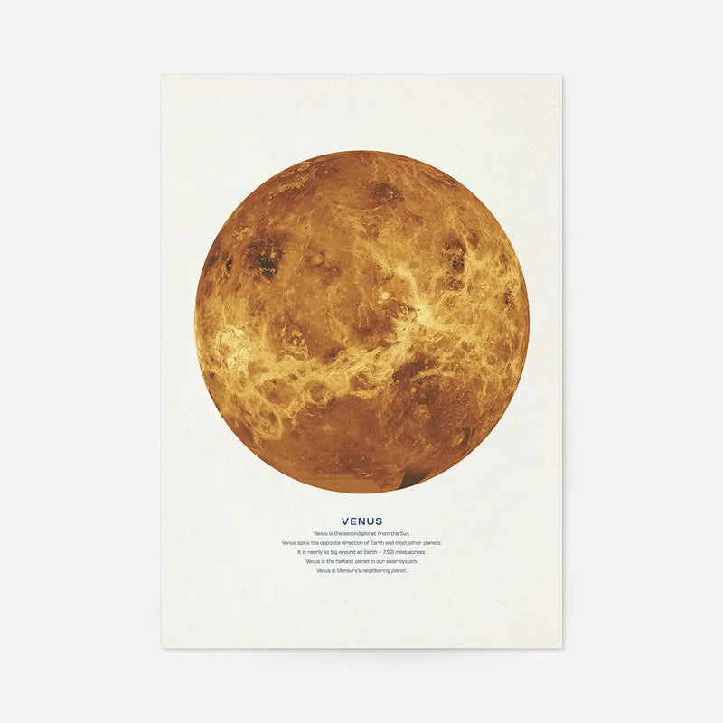 Venus Educational Kids Planet Poster – InkAndDrop