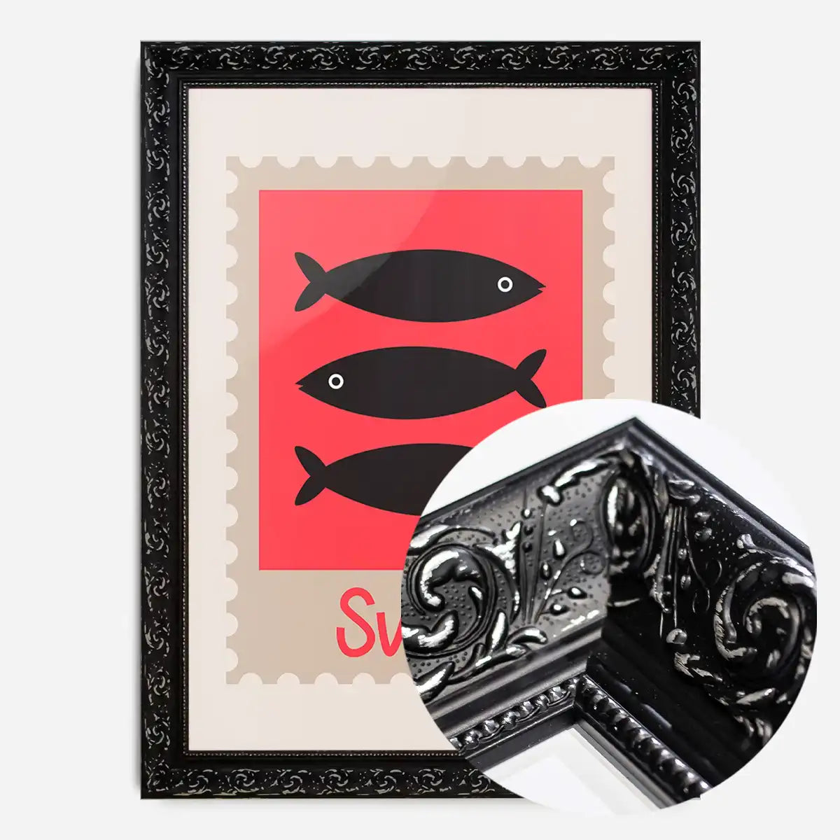 Swim Postage Stamp Style Kids Print