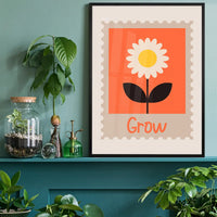 Grow Postage Stamp Style Kids Print