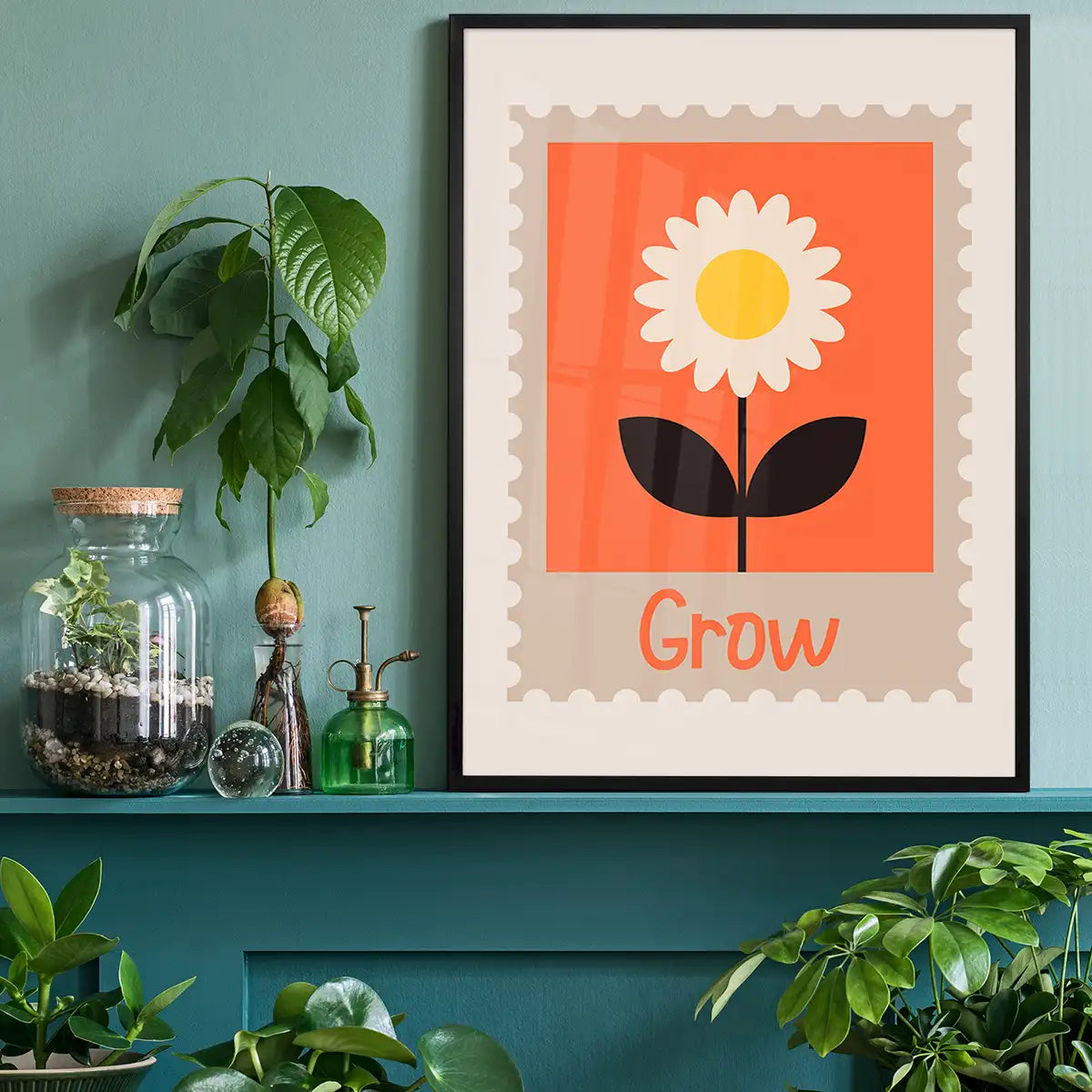 Grow Postage Stamp Style Kids Print
