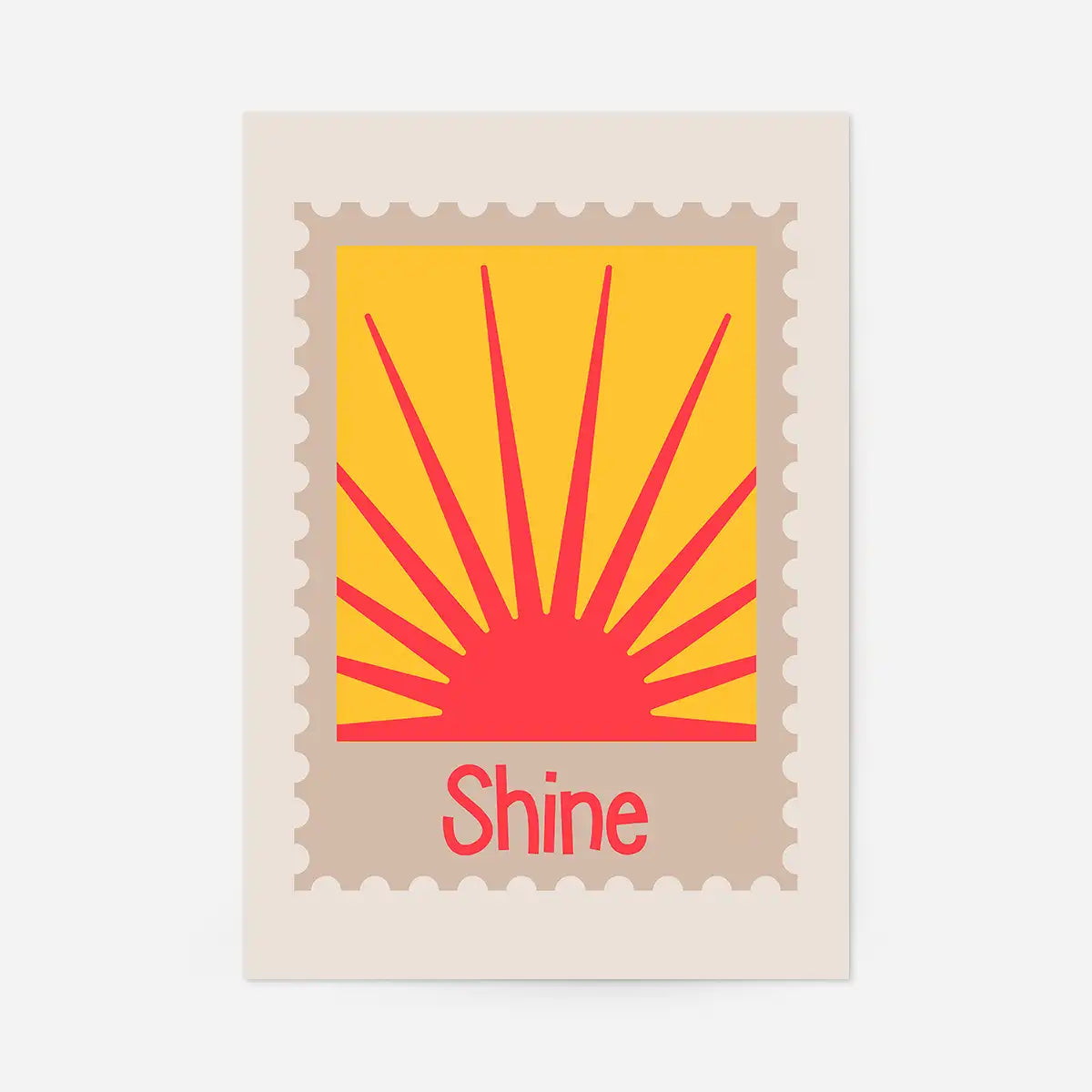 Shine Postage Stamp Style Kids Print