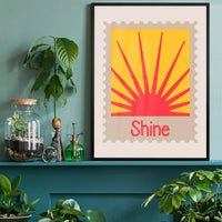 Shine Postage Stamp Style Kids Print