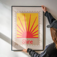 Shine Postage Stamp Style Kids Print