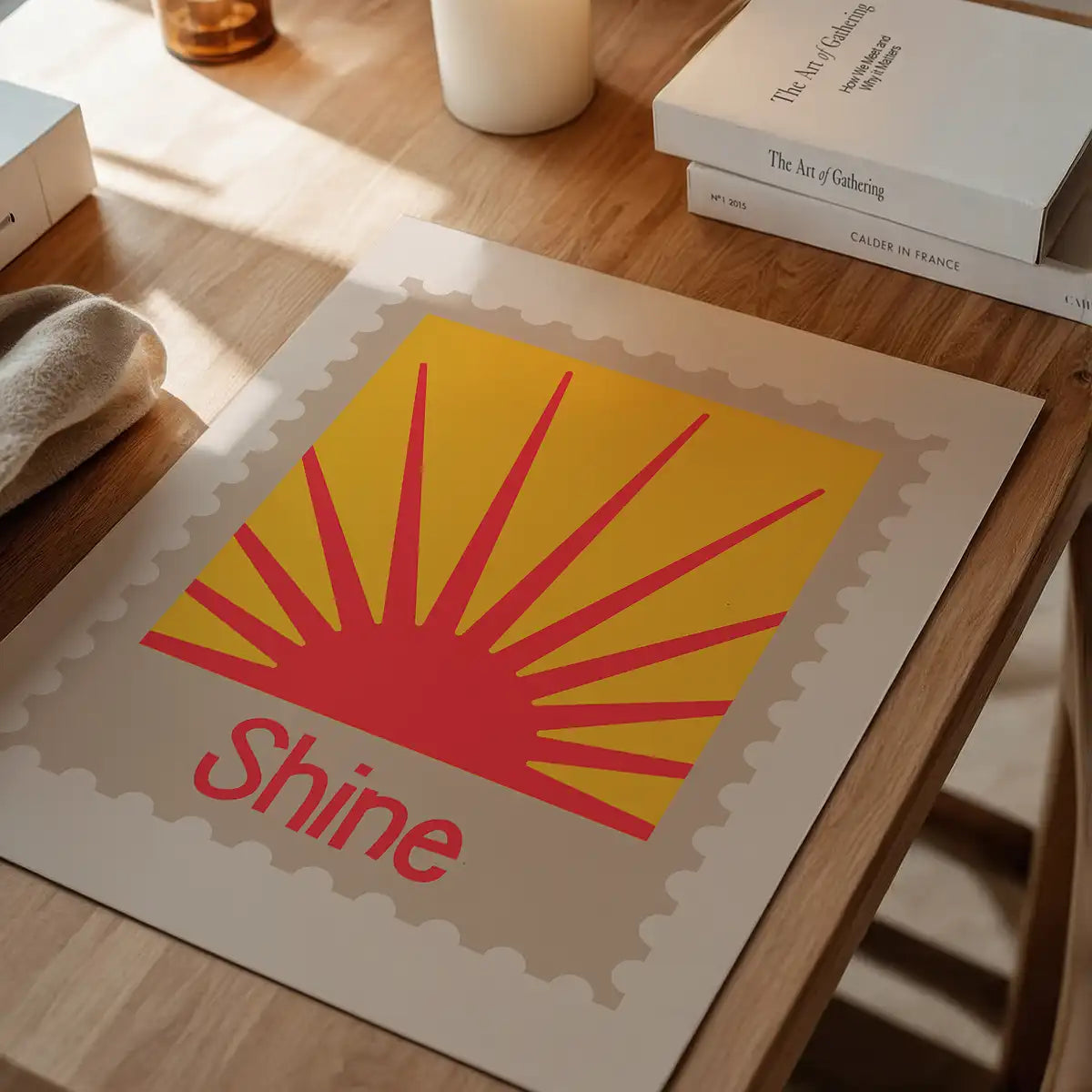 Shine Postage Stamp Style Kids Print