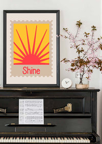 Shine Postage Stamp Style Kids Print