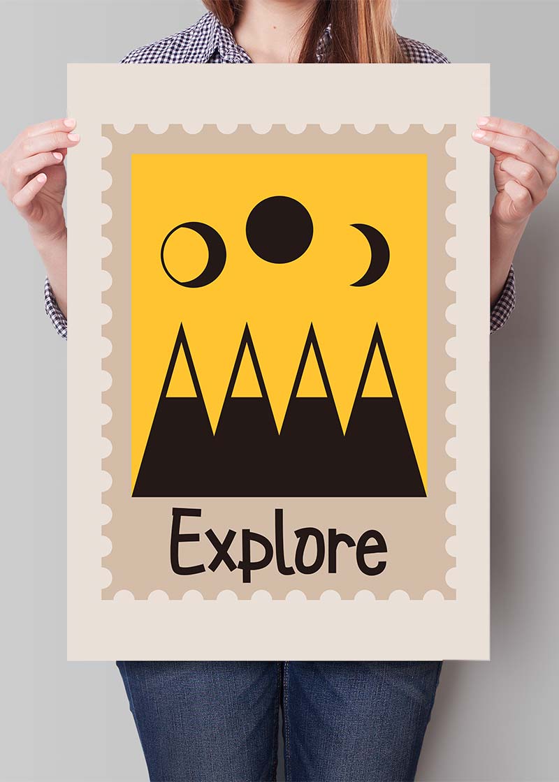 Explore Postage Stamp Style Kids Print