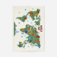 Illustrated World Map Educational Kids Print