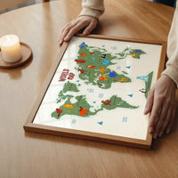 Illustrated World Map Educational Kids Print