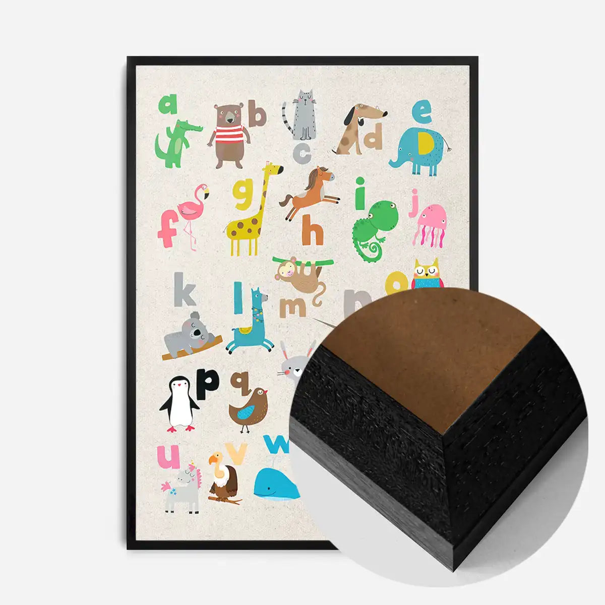 Animal Alphabet Illustrated Print