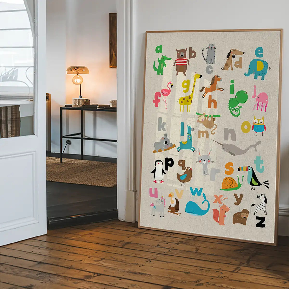 Animal Alphabet Illustrated Print
