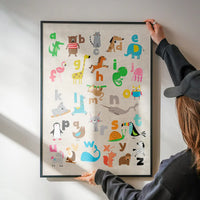 Animal Alphabet Illustrated Print