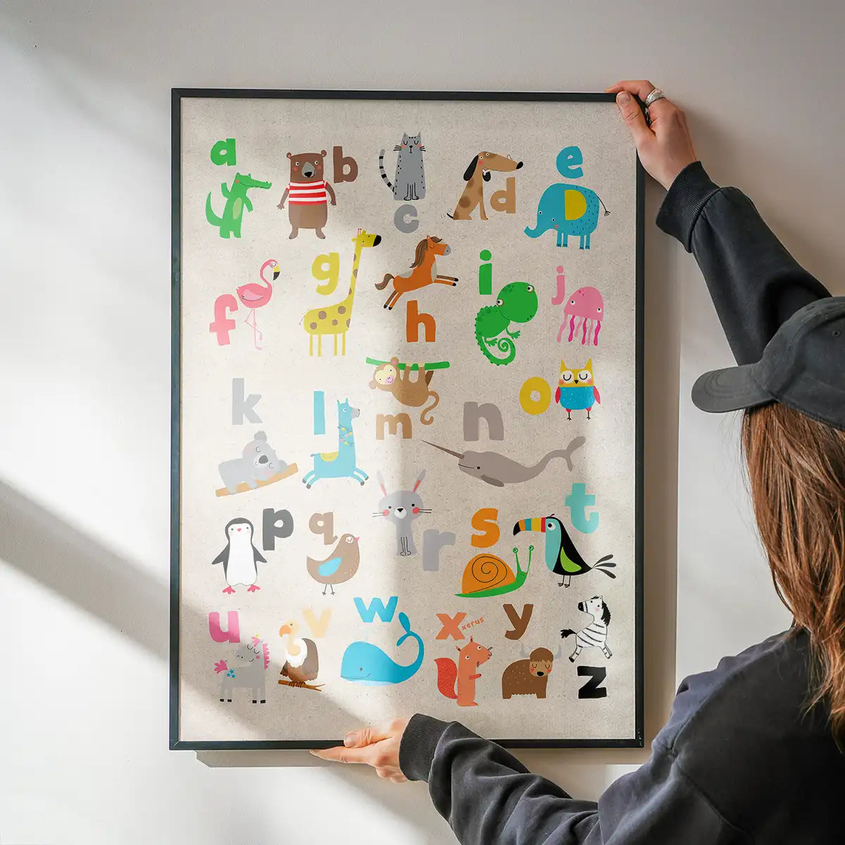 Animal Alphabet Illustrated Print