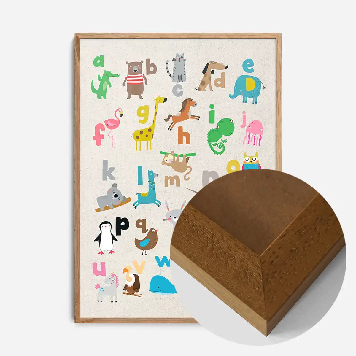 Animal Alphabet Illustrated Print