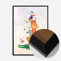Pile of Animals Kids Illustration Print