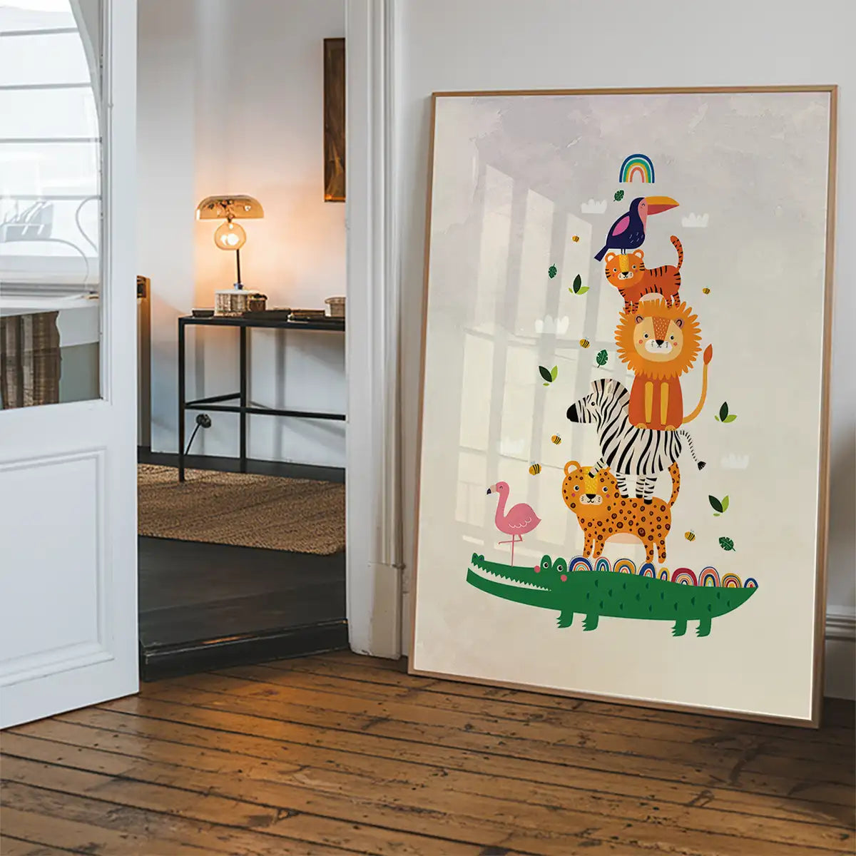 Pile of Animals Kids Illustration Print