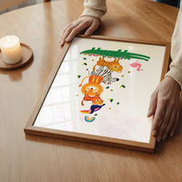 Pile of Animals Kids Illustration Print